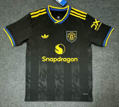 (S-4XL) 25-26 Manchester United 2nd Away Black Thailand Soccer Jersey-5931