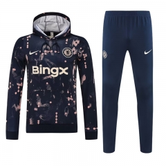 25-26 Chelsea Royal Blue Floral Thailand Soccer Tracksuit With Hat-418