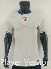 Player Version 2025-2026 France Away White Thailand Soccer Jersey AAA-0871