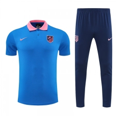 2025-2026 Atletico Madrid Camouflage Blue&Pink Thailand Polo Uniform-4627
