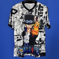 25-26 Japanese One Piece Sabo White&Black Thailand Soccer Jersey AAA-6486