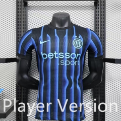 Player Version 25-26 Inter Milan Home Blue&Black Thailand Soccer Jersey AAA-888
