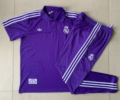 2025-2026 Retro Version Real Madrid Purple Thailand Polo Uniform-815