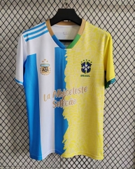 (S-4XL) 2025-2026 Joint Edition  Argentina Yellow&Blue Thailand Soccer Jersey AAA-2483