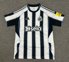 (S-4XL) 2025-2026 Newcastle United Home White&Black StripesThailand Soccer Jersey AAA-512