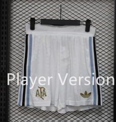 Player Version 25-26 Argentina White  Thailand Soccer Shorts-888