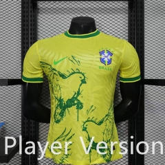 Player Version 25-26 Special Edition Brazil Yellow  Thailand Soccer Jersey AAA-888