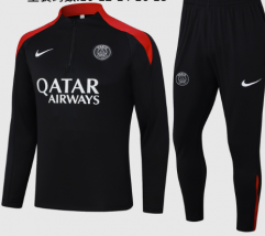 2024-2025 Paris SG Black  Kids/Youth Soccer Tracksuit-411