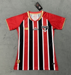 2025-2026 Sao Paulo Futebol Away Red&Black Thailand Women Soccer Jersey AAA-4506