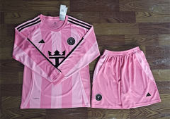 2025-2026 Inter Miami CF Home Pink Long Sleeve  Soccer Uniform-709