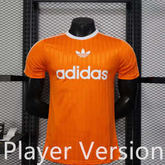 Player Version Casual Adidas Jacquard Orange Thailand Soccer Jersey-888