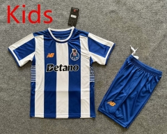 25-26 Porto Home Blue&White Kids/Youth Soccer Uniform-6748