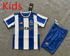 25-26 Porto Home Blue&White Kids/Youth Soccer Uniform-6748