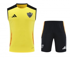 2025-26 Atlético Mineiro Yellow Thailand Soccer Training Vest Uniform-418