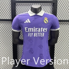 Player Version 2025-2026 Special Version Real Madrid Purple  Thailand Polo Shirt-3596
