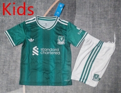 25-26 Liverpool 2nd Away Green Kids/Youth Soccer Uniform-AY