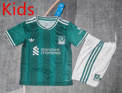 25-26 Liverpool 2nd Away Green Kids/Youth Soccer Uniform-AY