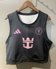 25-26 Inter Miami CF Black Women Thailand Soccer Yoga Vest Jersey AAA-7411
