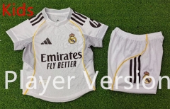Player Version 2025-2026 Real Madrid Home White Kids/Youth Soccer Uniform-9926