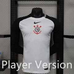 Player Version 25-26 Corinthians Away White LS Thailand Soccer Jersey AAA-888