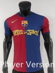 Player Version 2025-2026 New Ads  Barcelona Home Red&Blue Thailand Soccer Jersey AAA-0871
