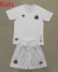 2025-2026 Santos FC Home White  Kids/Youth Soccer Uniform-AY