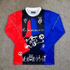 25-26  Barcelona Red&Blue LS Thailand Soccer Jersey AAA-417