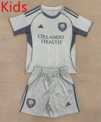 2025-2026 Orlando City Grey Training Kids/Youth Soccer Uniform-AY