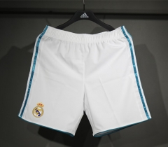 Retro Version 17-18 Real Madrid Home  White Thailand Soccer Shorts-4563