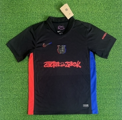 (S-4XL) 25-26 Music Union Edition Barcelona Away Black Thailand Soccer Jersey AAA-403