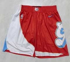 (S-3XL) Memphis Grizzlies Red NBA Shorts-0593