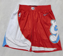 (S-3XL) Memphis Grizzlies Red NBA Shorts-0593