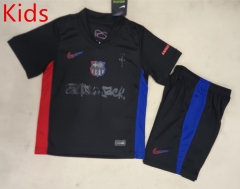 2025-2026 Joint Edition Barcelona Black Kids/Youth Soccer Uniform-507