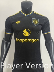Player Version 25-26 Manchester United 2nd Away Black Thailand Soccer Jersey-SJ