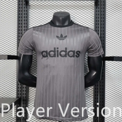 Player Version Casual Version  Jacquard Adidas Dark Grey  T-shirt-888