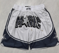 (S-3XL)  City Edition Orlando Magic White NBA Shorts With Pockets-0593