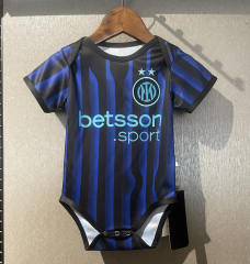 2025-2026 Inter Milan Home Blue&Black Baby Soccer Uniform-CS