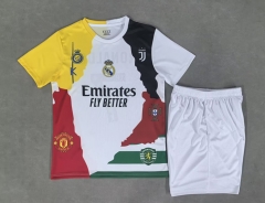 2025-2026 Special Version Cristiano Ronaldo Real Madrid White&Red&Yellow Soccer Uniform-718