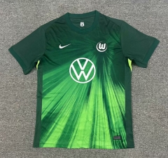 (S-4XL) 25-26 Wolfsburg Home Green Thailand Soccer Jersey AAA(without arm ads)-512