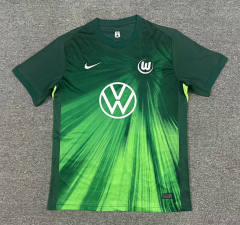 (S-4XL) 25-26 Wolfsburg Home Green Thailand Soccer Jersey AAA(without arm ads)-512