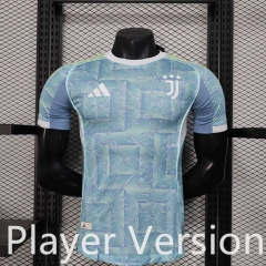 Player Version 2025-2026 Juventus Away Light Blue Thailand Soccer Jersey AAA-888