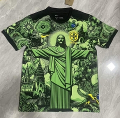 (S-4XL) 25-26 Goddess Version Brazil Green Thailand Soccer Jersey AAA-818