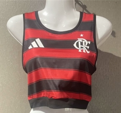 25-26 Flamengo Home Red&Black Women Thailand Soccer Yoga Vest Jersey AAA-7411
