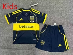 25-26Boca Juniors Home Royal Blue Kids/Youth Soccer Uniform-2483