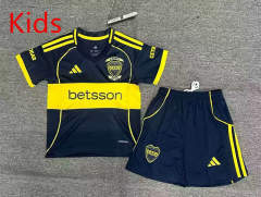 25-26Boca Juniors Home Royal Blue Kids/Youth Soccer Uniform-2483