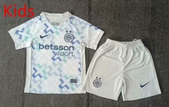 2025-2026 Inter Milan Away White Kids/Youth Soccer Uniform-2483