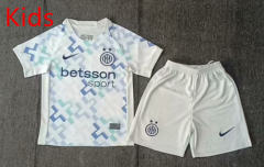 2025-2026 Inter Milan Away White Kids/Youth Soccer Uniform-2483