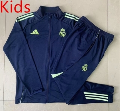 2025-2026 Real Madrid Cyan Kids/Youth Soccer Jacket Uniform-815
