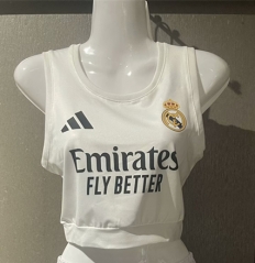 25-26 Real Madrid Home White Thailand Women Soccer Yoga Vest Jersey AAA-7411