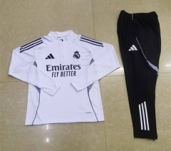 2025-2026  Real Madrid White Thailand Soccer Tracksuit-411